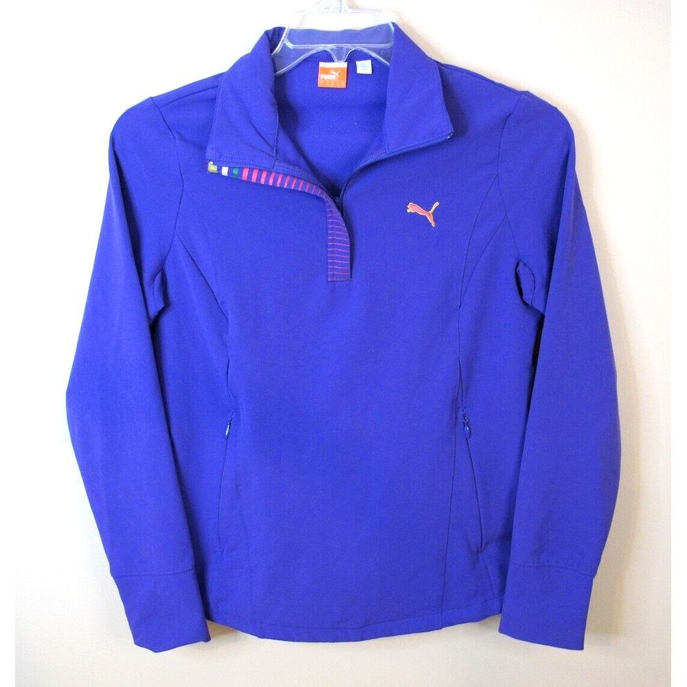 Puma Golf Ladies Gamer 1/4 Zip Purple Pullover Stretch Women's‎ Small